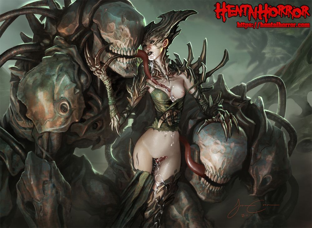 NSFW xxx sci fi horror porn of alien queen resurrection milf ann her  xenomorph monster cock studs. - Hentai Horror